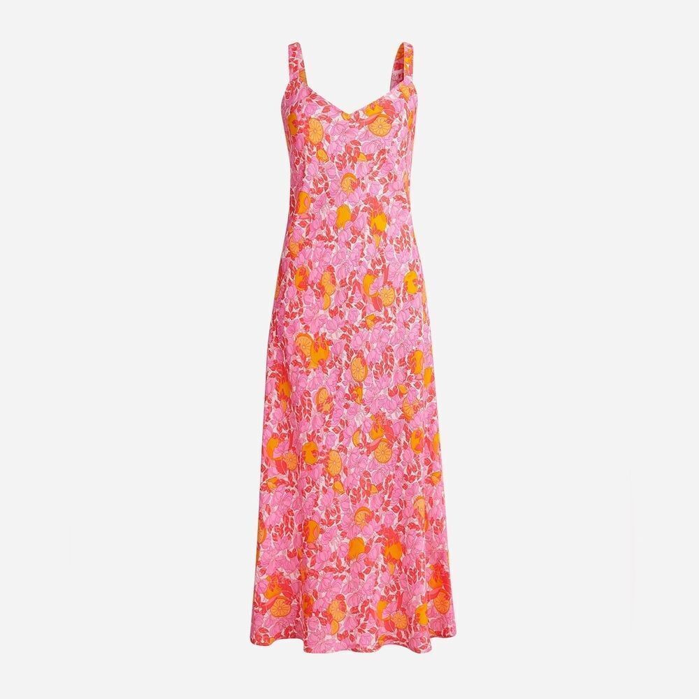 ❤️ Floral Dress in Orang & Pink | Sz. 8